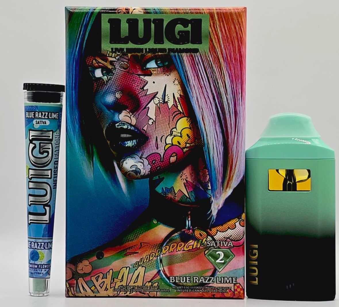 LUIGI BLUE RAZZ LIME